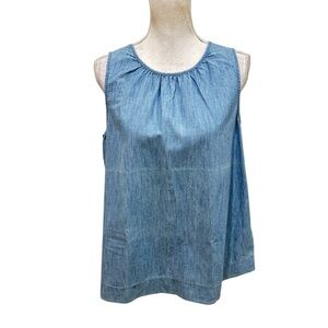 J. Crew Blue Sleeveless Blouse